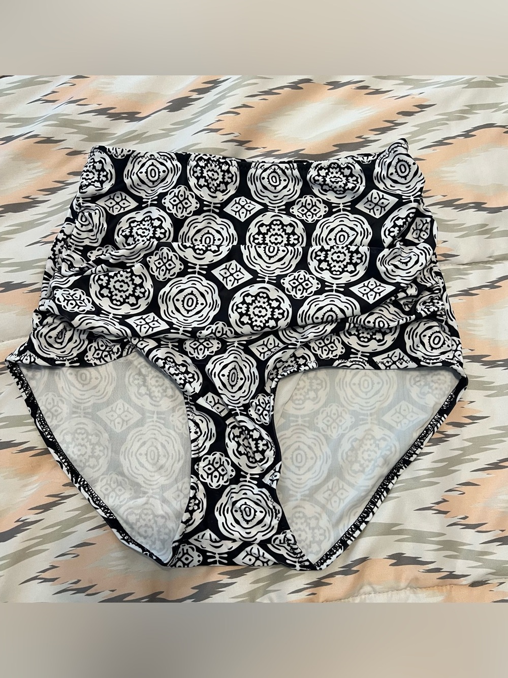 Black & White Patterned Bikini Bottom